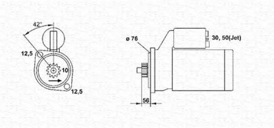 MAGNETI MARELLI 943251327010 -  Стартер, 12В 1.1кВт